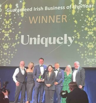 Uniquely Celebrates Double Success at the Guaranteed Irish Business Awards 2025
